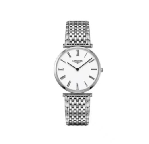 LONGINES浪琴嘉岚系列石英机芯 时尚 男款 瑞表 36mm 白色表盘 精钢表壳 精钢表带 商品图0