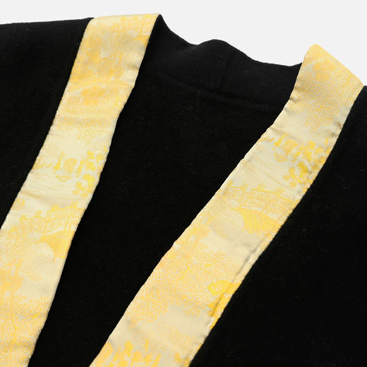 PH961斯尔丽24冬季新款新国风拼提花盘扣廓时尚V型领双面呢羊毛大衣 商品图5