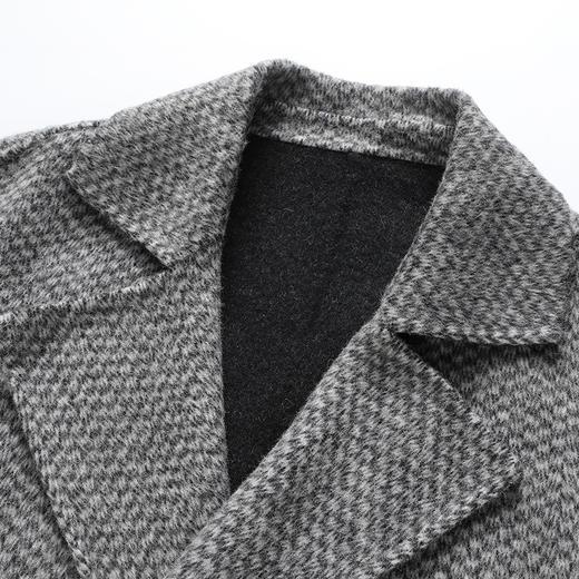 【新款DAB】大依优型大码男装羊毛呢双面呢大衣大衣外套手工呢子中长款胖子休闲男士 商品图4