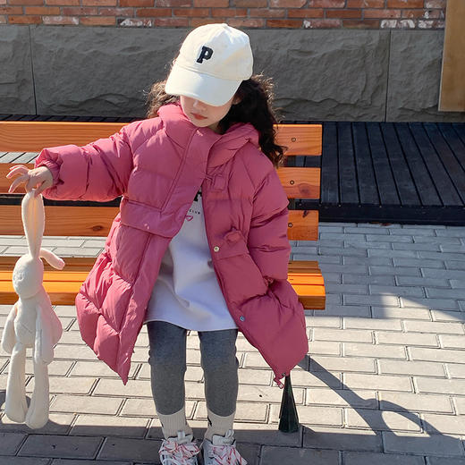 【YW】无忧购儿童韩版休闲小方块中长款羽绒服外套2410（截单后7天发货) 商品图5