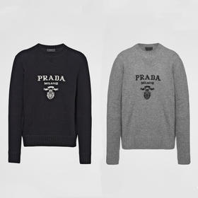 PD-S （男款）经典徽标羊毛羊绒衫