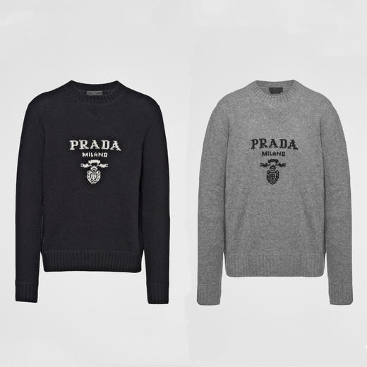 PD-S （男款）经典徽标羊毛羊绒衫 商品图0