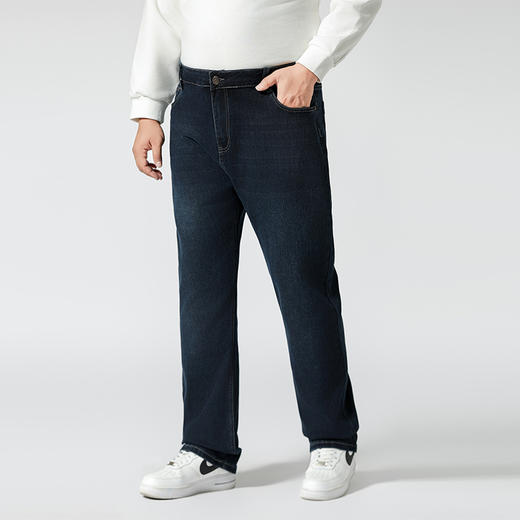 【特大码】【新款DMR】大依优型大码男装牛仔裤加肥加大号宽松长裤舒适直筒胖子裤子 商品图1