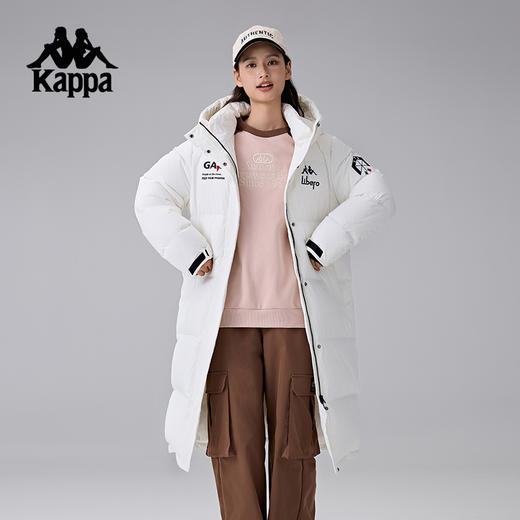 Kappa卡帕背靠背2024新款运动长款羽绒服女冬户外保暖防寒服外套 商品图2