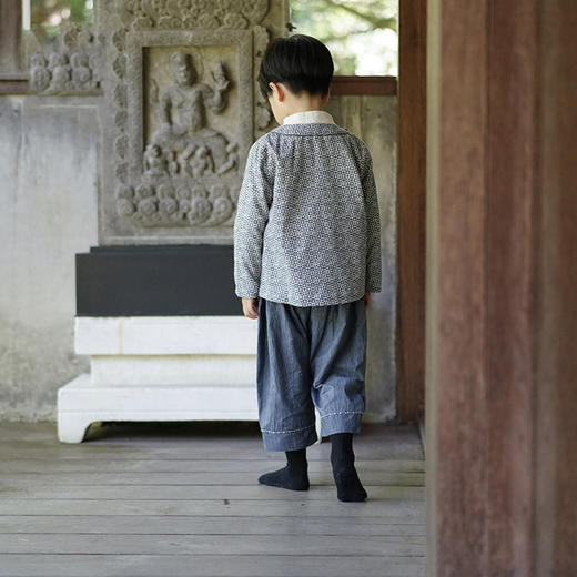 【东济堂衣养】原创中式衬衣男童宋代偏襟圆领上衣裤子套装 商品图3