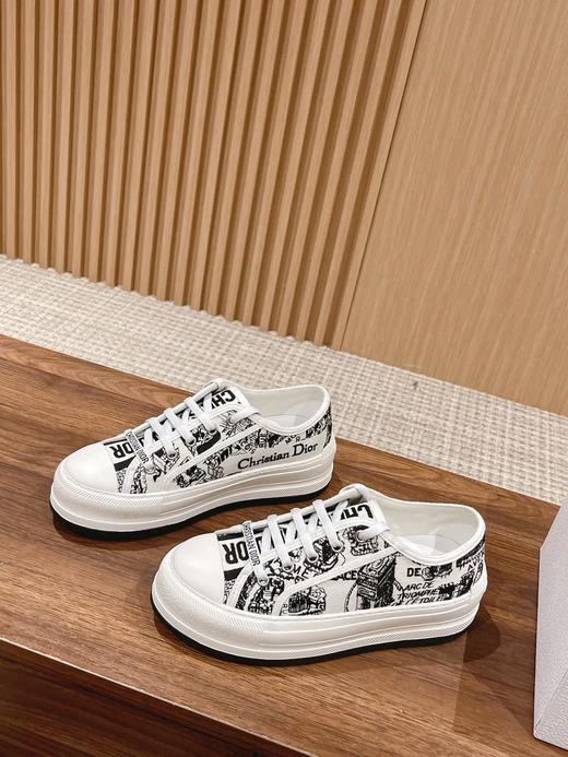 迪奥-23s厚底刺绣帆布鞋7色（HC） 商品图1