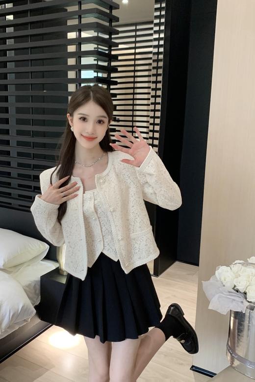 ESTELLICA 高品质珍珠扣小香风两件套 19051 商品图1