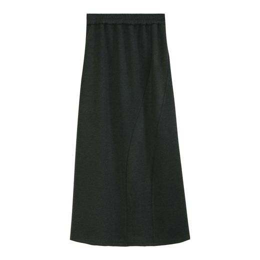 玳莎针织A字半身裙女秋冬新款通勤显瘦舒适松紧腰长款裙子  ED34305 商品图4