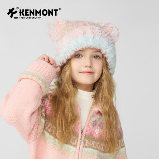 卡蒙儿童猫耳造型 保暖针织帽KM-4462 商品图1