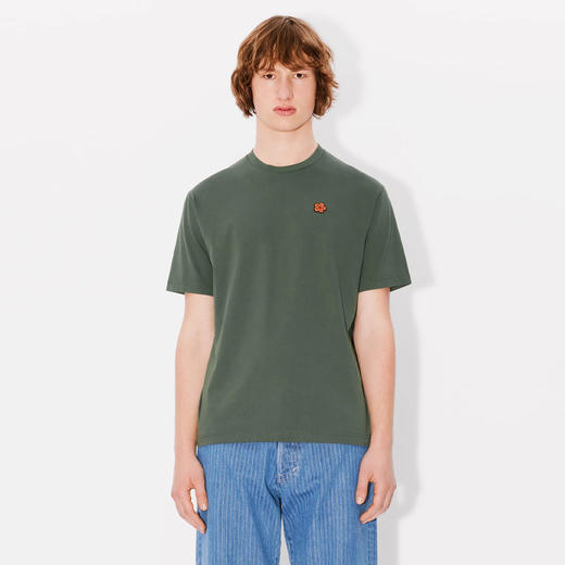 KENZO 高田贤三 男士小海棠花刺绣徽标棉质圆领短袖T恤 绿色 FE65 TS474 4SG 51 商品图1
