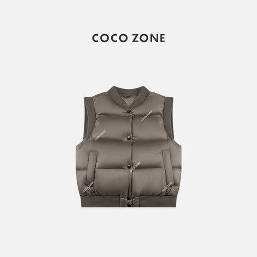 COCO ZONE 秋冬90鹅绒单排扣保暖背心羽绒服CC2C2267 商品图0