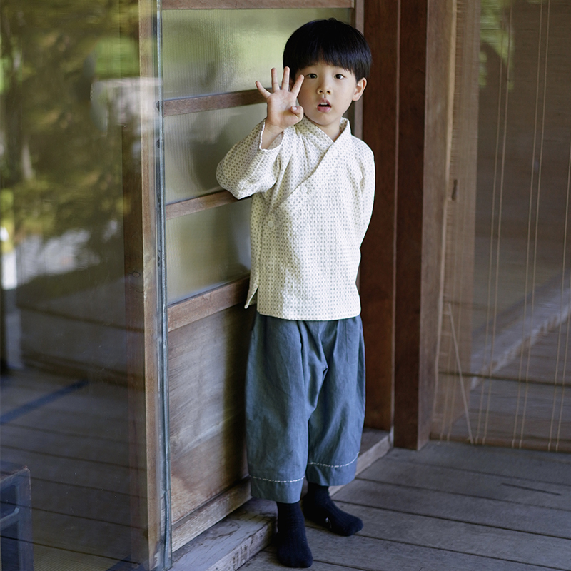 【东济堂衣养】原创中式衬衣男童宋代偏襟圆领上衣裤子套装