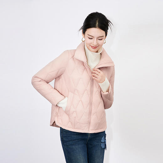 【高货wl】全新升级【铂金会员367/天猫499/差价132】(14842) 洛诗琳2024冬季新款立领简约时尚休闲保暖轻薄短款羽绒服 商品图4