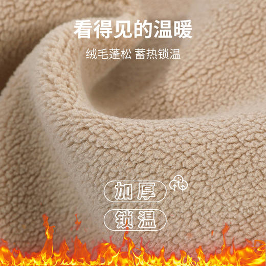 秋冬季纯色加绒加厚保暖防寒帽子围脖一体户外防风护颈骑行套头帽 商品图2