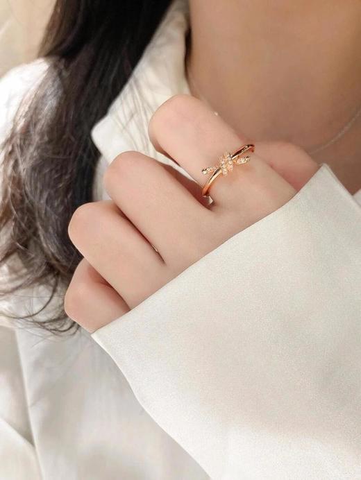 蒂芙尼CNC手镶钻T绳结戒指（XTY） 商品图0