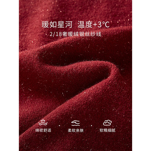 【年终特卖】熙世界红色毛衣外套女秋冬2025新款系带蝴蝶结长袖打底针织开衫 商品图3