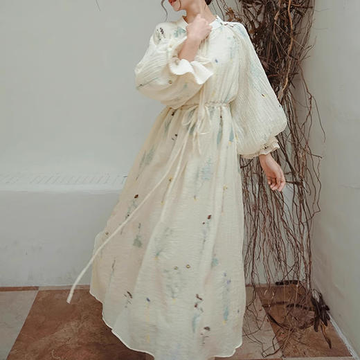 裁缝学苑AQ380法式宫廷复古百褶灯笼袖连衣裙纸样新款长袖裙子样板 商品图1