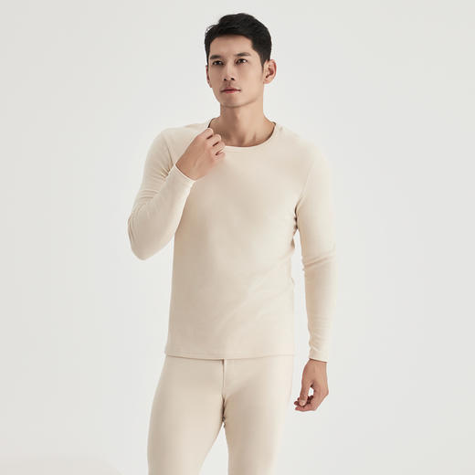 weyo秋冬男士双面磨毛保暖打底圆领内衣套装B16301+B16402 商品图1