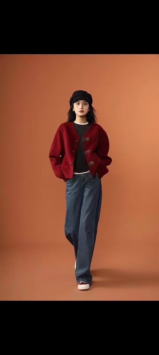 4F 哥弟 短款双面呢外套 商品图0