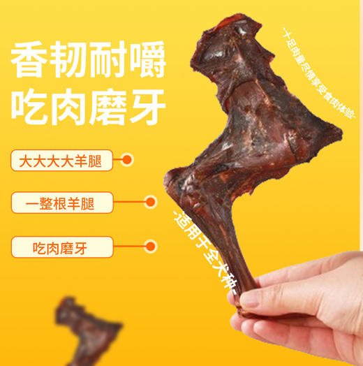 冒险与它 烘干羊腿单支装 宠物磨牙骨头洁齿骨批发 商品图5