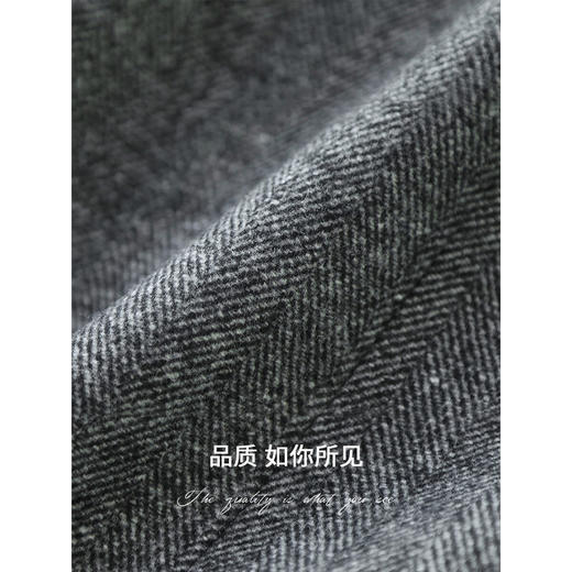 COCOBELLA[miu系穿搭]人字纹羊毛半身冬毛呢长裙附腰带HS0058 商品图4