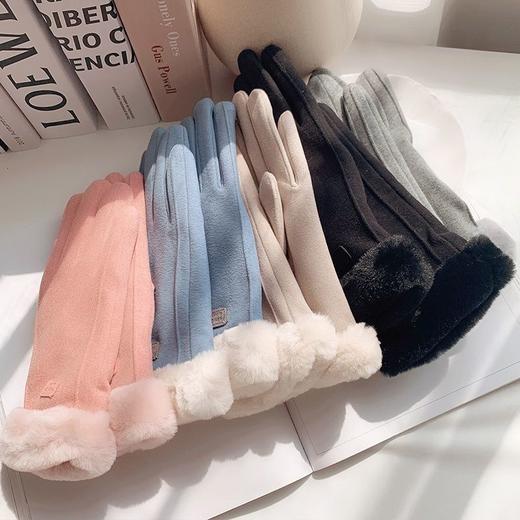 手套女士冬季保暖加绒加厚冬天骑行开车防寒可触屏棉手套冬天户外必备旅游户外骑行必备手套 商品图3