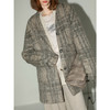 COCOBELLA轻奢老钱风拉绒格纹羊毛呢子大衣冬保暖毛呢外套WL7058 商品缩略图1