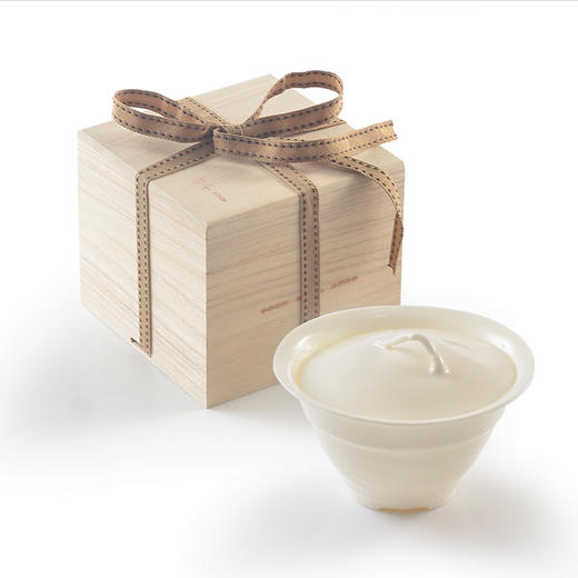 清风盖碗 手工超薄胎 摹古白瓷 竹叶浮雕 温文尔雅（顺丰/德邦发货） 商品图4