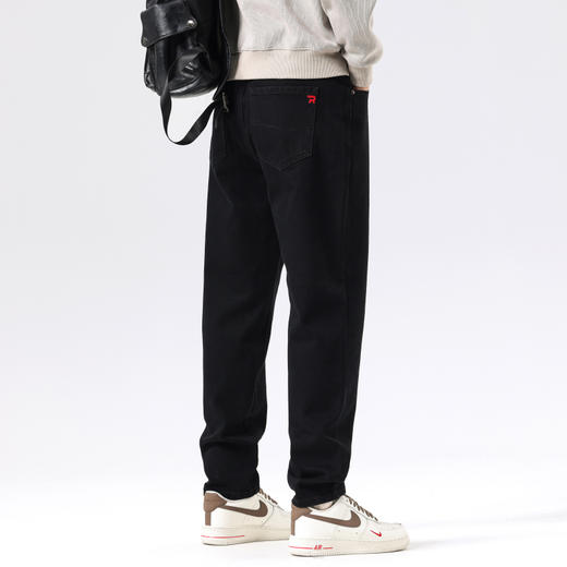 【新款DQ】大依优型大码直筒松紧腰牛仔裤长裤男舒适休闲简约百搭加肥加大男装潮款 商品图6