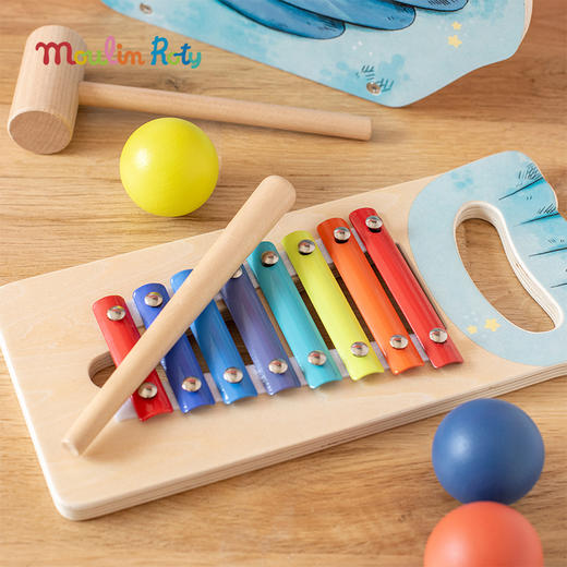 法国Moulin Roty 弹奏乐器合集 钢琴/吉他/手拨琴/敲琴 音律启蒙 促进大脑发育 抒发情绪 商品图2