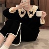 【春秋新款，小仙女必备！】春秋新款黑色长袖家居服套装，舒适面料细腻柔软，甜美少女范儿展现女性柔美之美，韩系ins风格让你散发魅力，在这个季节引爆你的气质与温度，宅在家里也能如花般绽放！ 商品缩略图2