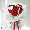 【为你心动】33枝红玫瑰➕1朵白色蝴蝶兰，精美时尚花束 商品缩略图0