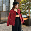 奢姿大码女装2024冬季胖妹妹减龄粗花呢小香风时单排扣时尚外套9944391137 商品缩略图2