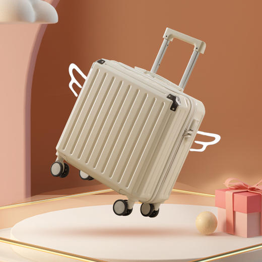 【全新升级，轻盈小巧，专注短途出行】行李箱拉杆箱 18寸可充电登机箱 小型轻便旅行箱 密码箱皮箱子-QQ 商品图0