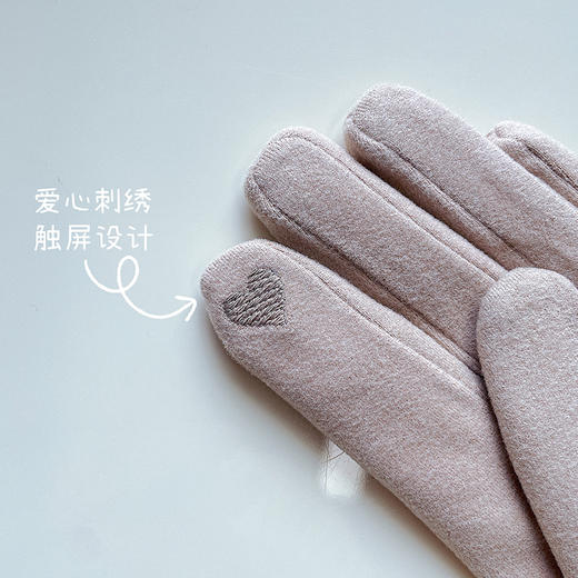 手套女冬季保暖骑行韩版加绒加厚防寒防风触屏冬天麂皮绒德绒学生 商品图1