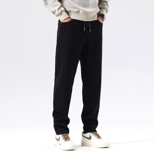 【新款DQ】大依优型大码直筒松紧腰牛仔裤长裤男舒适休闲简约百搭加肥加大男装潮款 商品图0