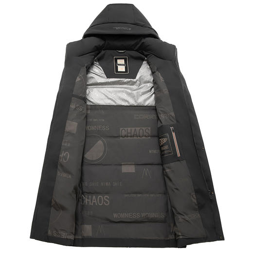 【可拆卸帽】【新款DKP】大依优型大码中长款羽绒服鸭绒休闲胖子大码男休闲宽松加肥加大上衣冬季外套 商品图7