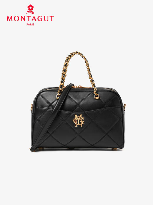 梦特娇女包新款羊皮枕头包高级感轻奢吉祥保龄球包手提斜挎包 商品图5