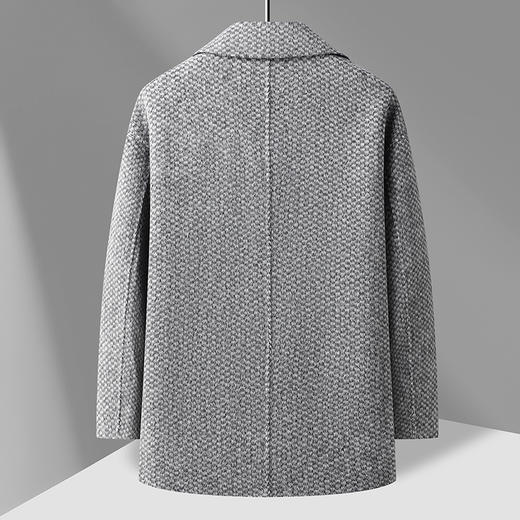 【新款DAB】大依优型大码男装羊毛呢双面呢大衣大衣外套手工呢子中长款胖子休闲男士 商品图6