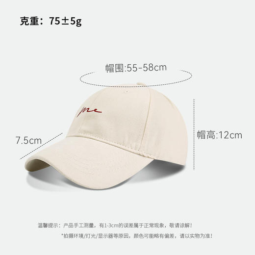 显脸小棒球帽大头围帽子男字母潮牌软顶出街春夏鸭舌帽遮阳帽女学生潮流百搭新款旅游必备小红书推荐 商品图3