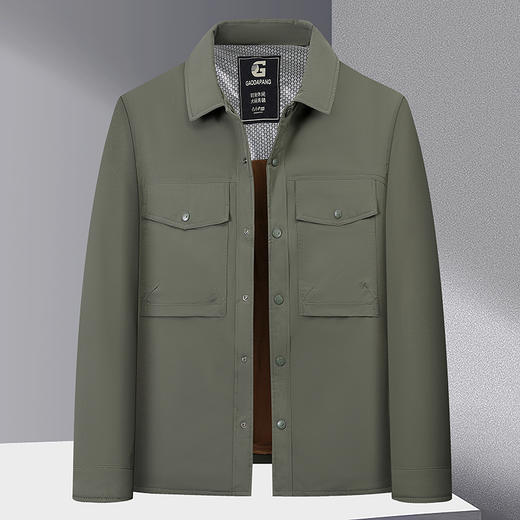 【新款DGD】大依优型大码翻领羽绒服夹克外套休闲胖子大码男休闲宽松加肥加大上衣 商品图3