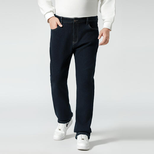 【加绒】【特大码】【新款DMR】大依优型大码男装牛仔裤加肥加大号宽松长裤舒适直筒胖子裤子 商品图3