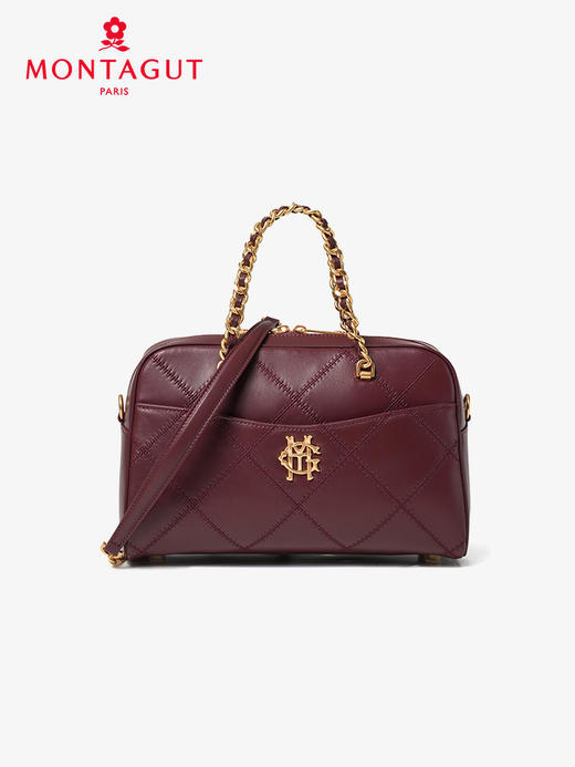 梦特娇女包新款羊皮枕头包高级感轻奢吉祥保龄球包手提斜挎包 商品图10