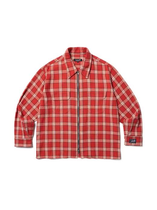 SUPERTOFU(SPTF)/RC-AW24-S033/做旧磨损细节 拉链 格纹衬衫 商品图3