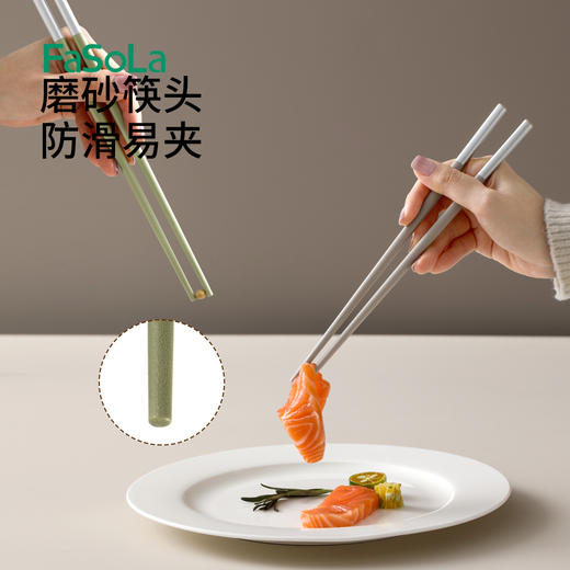 FaSoLa新款筷子家用快子套装可爱耐高温抗菌防霉防滑家庭分餐高档餐具 商品图3