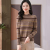 CC-101-59053半高领条纹打底女秋冬新款洋气羊毛针织内搭小上衣厚款短款毛衣女 商品缩略图3