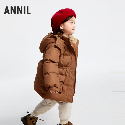 【御寒-5~5℃】女童长款羽绒服外套冬季新款安奈儿童装实体店同款XG445762 商品图2
