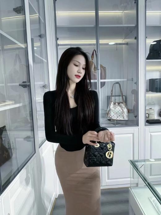 迪家|戴妃3格4格漆皮 黑色|（HH） 商品图6