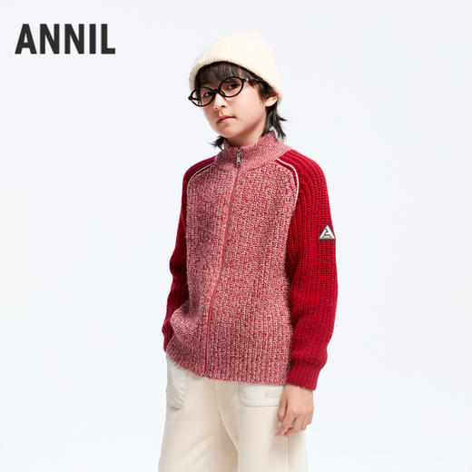 男童幻彩花纱暖毛衣冬季新款安奈儿童装实体店同款AB444613 商品图2