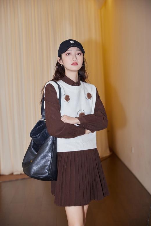 Stay2Weeks 韩系针织背心百褶连衣裙两件套装 19055 商品图6